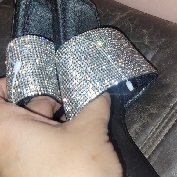 EUC Good American Kickstand Slide Sandal Mules Black Diamond size 11 - Picture 7 of 9